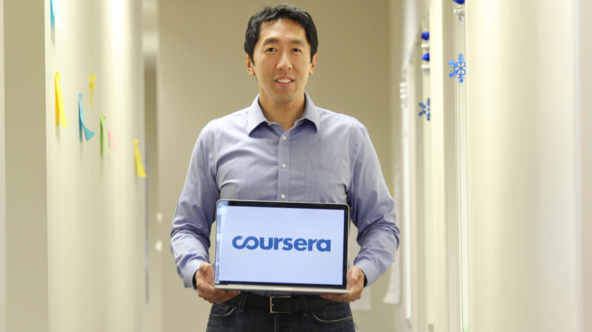 Andrew Ng, founder of Coursera and lecturer on Machine Learning, one of the best MOOCs I took so far.