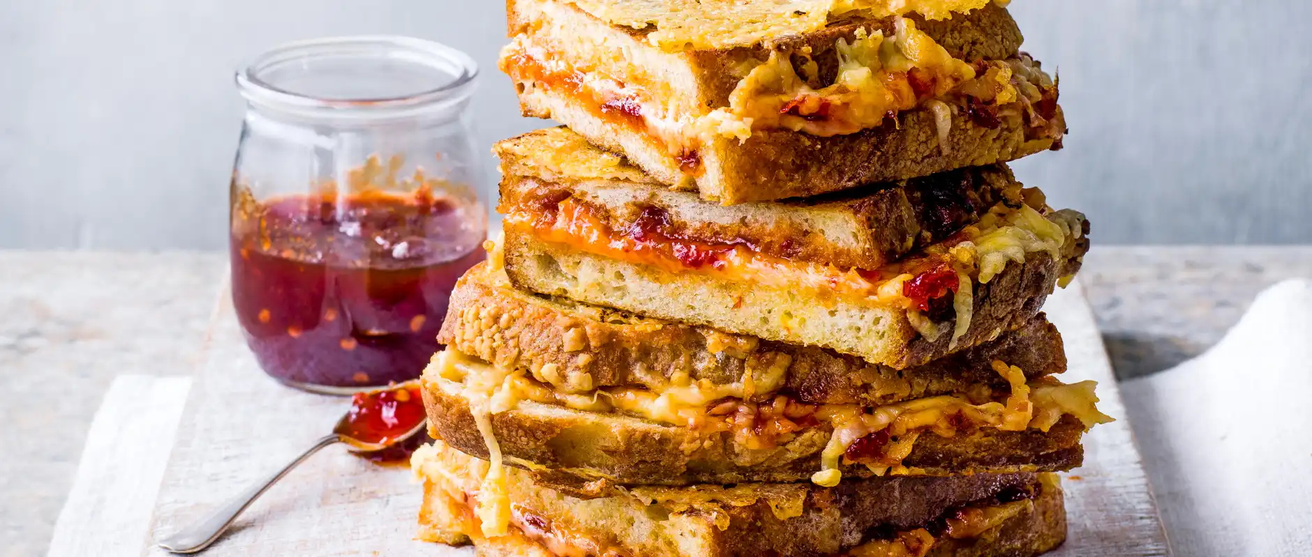 Chilli jam toastie